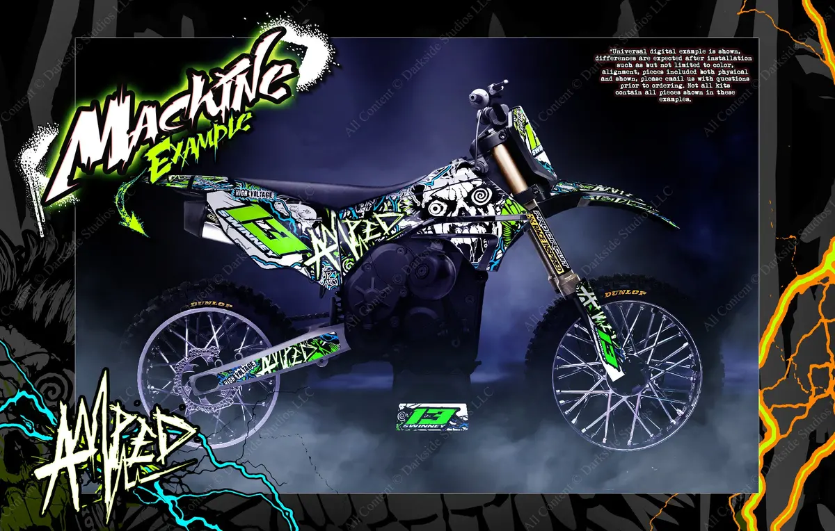 'Amped' Customizeable Graphics Kit Fits Losi Promoto-Supermoto Mx Hop-Up Parts 1