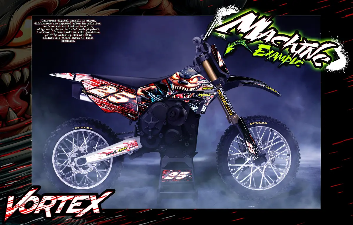 'Vortex' Customizeable Graphics Kit Fits Losi Promoto-Supermoto Mx Hop-Up Parts Accessories 1