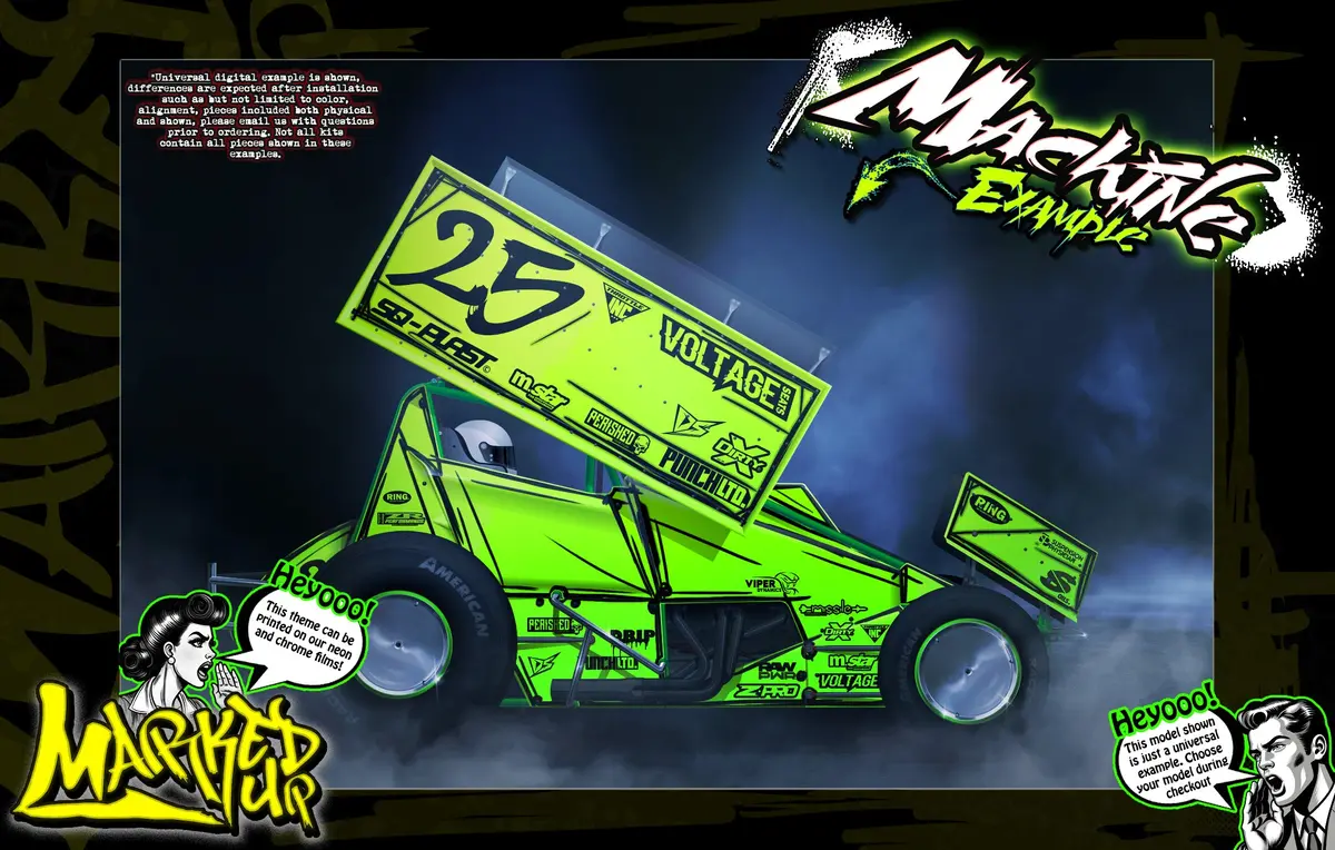'Marked Up' Themed Graphics Skin Kit Fits Mcallister® | Mercer | Placerville | Port Royal | Velocity 1