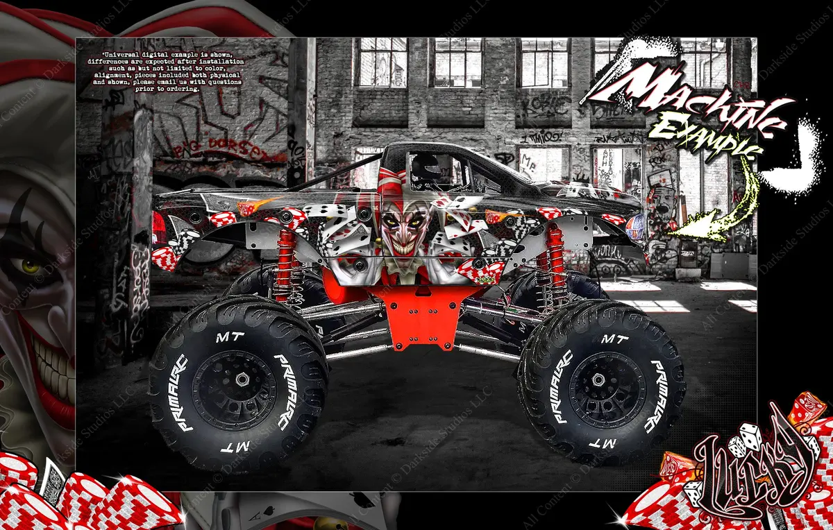 Primal Rc Raminator Monster Truck Wrap "Lucky" Graphics Hop-Up Decal Kit 1
