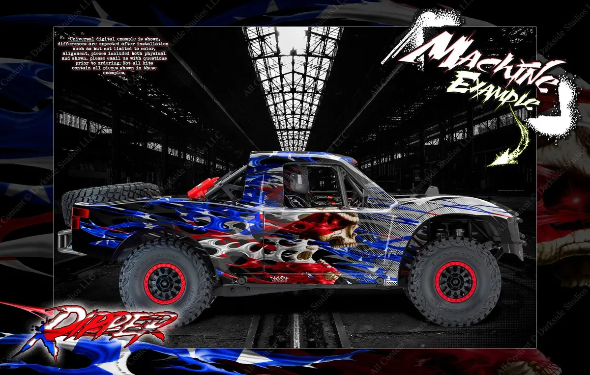 'Ripper' Body & Chassis Cage Skin Wrap Decal Kit Fits Traxxas Unlimited Desert Racer 1