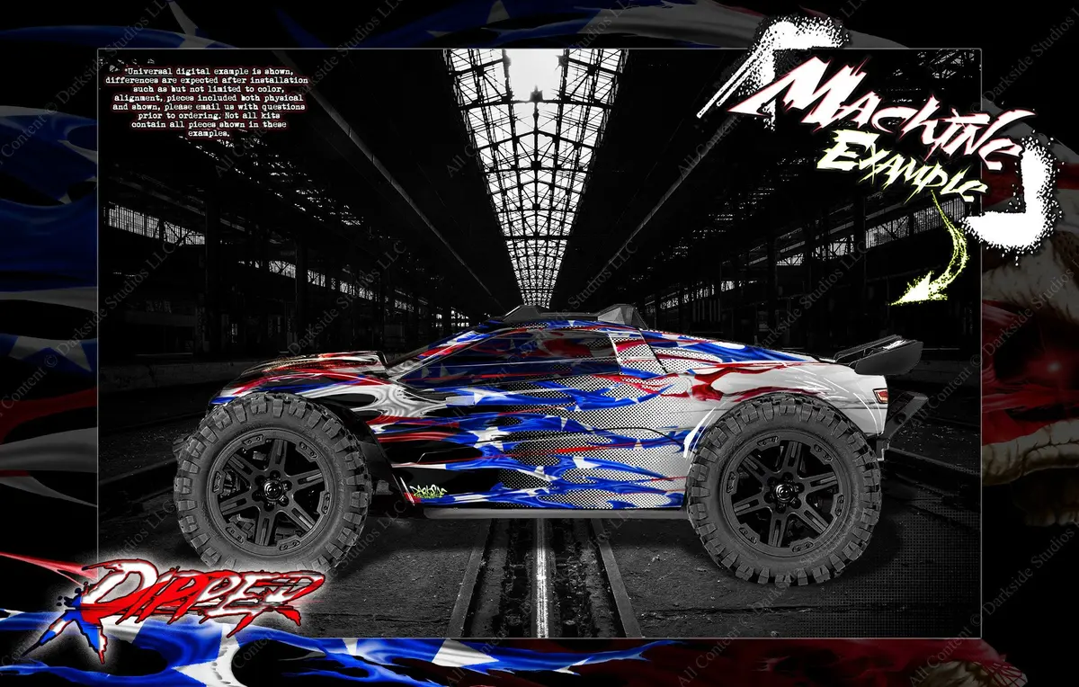 'Ripper' Skin Fits Traxxas E-Revo / E-Revo 2.0 / Rustler / Rustler 4X4 Graphics Wrap 1