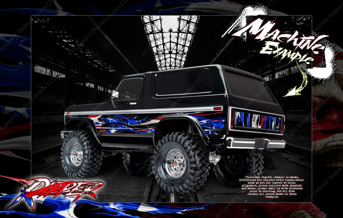 'Ripper' Hop-Up Airbrushed Stule Body Graphics Designed To Fit Traxxas Trx-4 Bronco Body 1