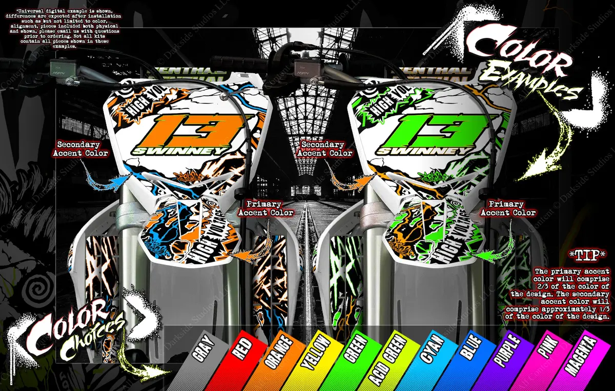 'Amped' Themed Chassis Skin Fits Losi 8Ight Series | 8Ight Xe | 8Ight Xt Xte | 8Ight Xe Elite | 8Ight Xe Elite 2.0 | 8Ight-X/E 2.0 | 8Xte Rtr 2