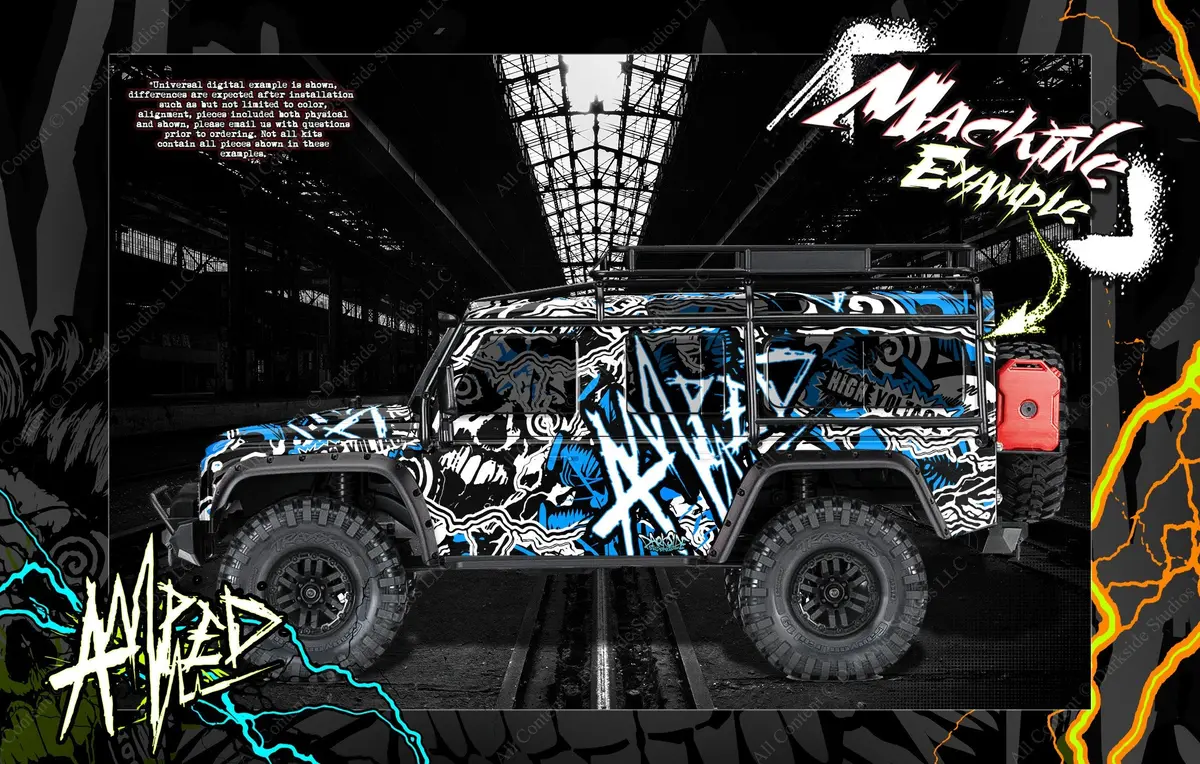 'Amped' Themed Graphics Skin Fits Traxxas Trx-4 Defender Sport 2