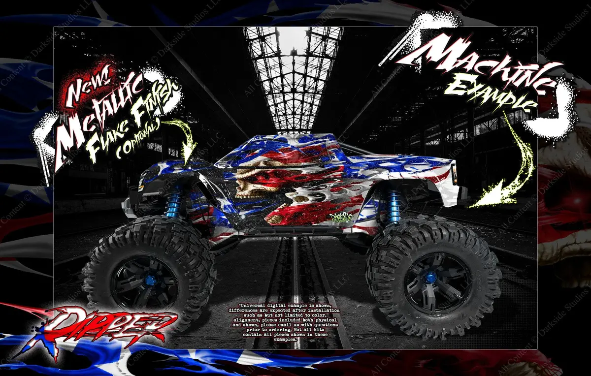 'Ripper' Graphics Wrap Fits Traxxas X-Maxx Proline Ford Raptor, Chevy Silverado, Brute Bash & Stock Body 1