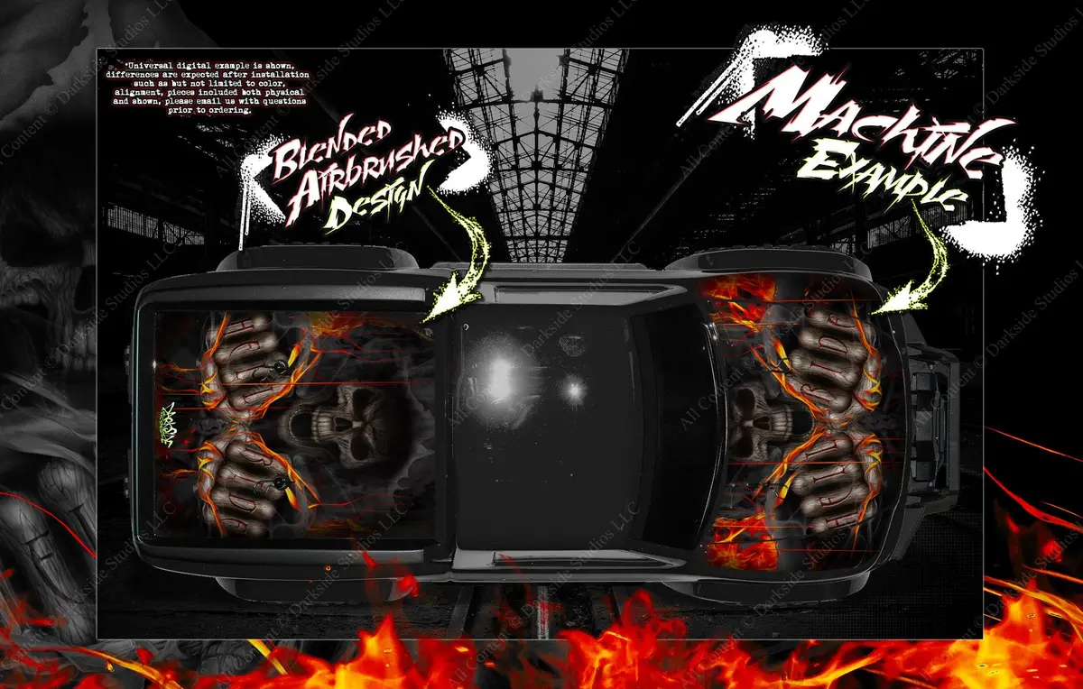 'Hell Ride' Graphics Wrap Skin Fits Traxxas Trx-4 Sport Airbrushed Style Decals 1