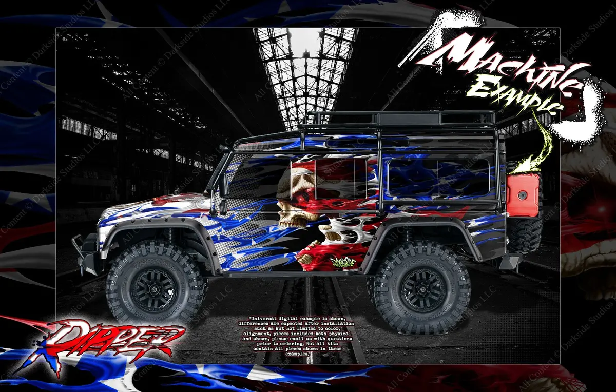 'Ripper' Themed Graphics Skin Fits Traxxas Trx-4 Defender Sport 1