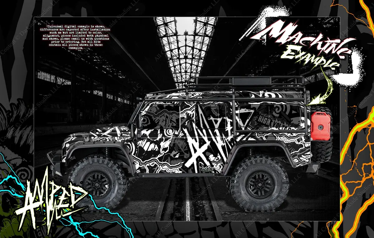 'Amped' Themed Graphics Skin Fits Traxxas Trx-4 Defender Sport 1