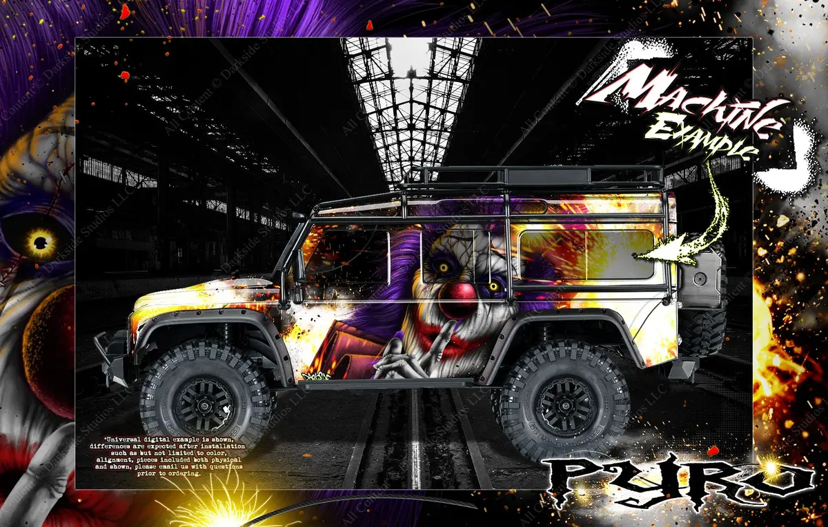 'Pyro' Themed Graphics Skin Fits Traxxas Trx-4 Defender Sport 1