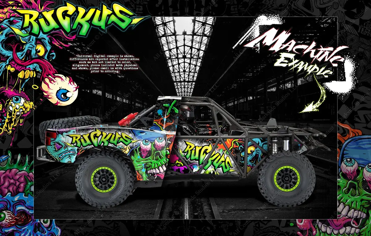 'Ruckus' Body & Chassis Cage Skin Wrap Decal Kit Fits Traxxas Unlimited Desert Racer 1