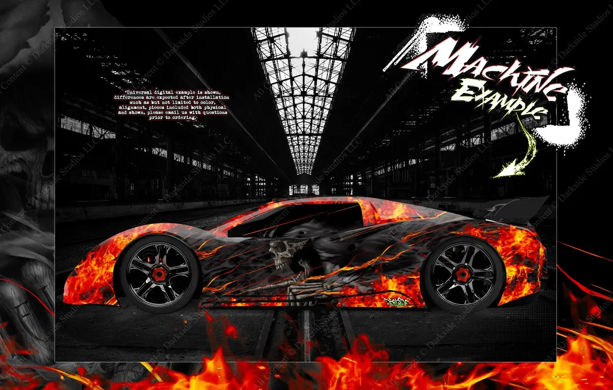 'Hell Ride' Graphics Wrap Skin Fits Traxxas Xo-1 Supercar Lexan Body Tra6411 1