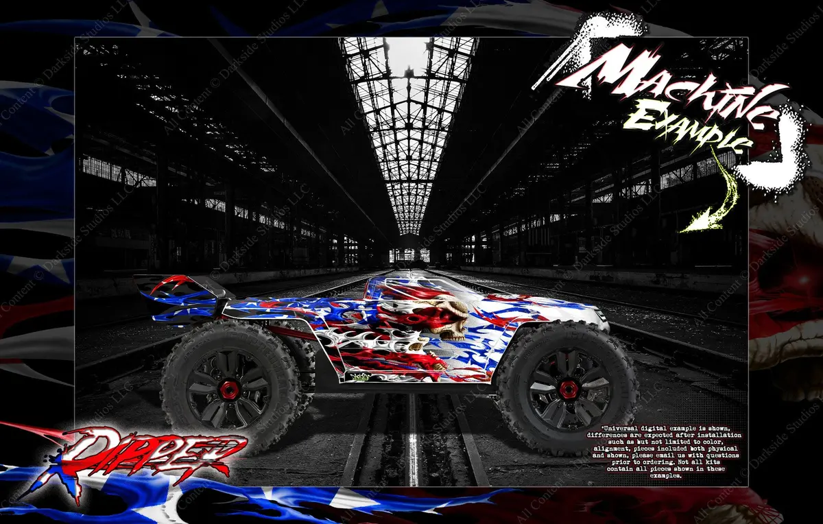 'Ripper' Themed Body Skin Hop Up Wrap Fits Arrma Kraton 8S / 6S Body # Ar406050, Ara409004 1