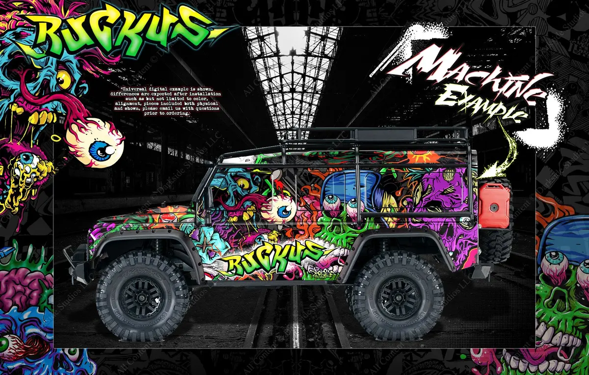 'Ruckus' Themed Graphics Skin Fits Traxxas Trx-4 Defender Sport 1