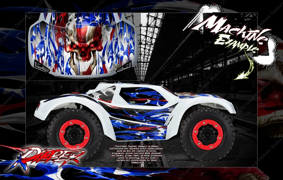 'Ripper' Themed Graphics Fit Pro-Line Brute Bash Body # 3498-15  On Traxxas Slash 4X4 1