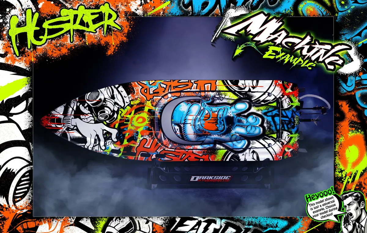 'Hustler' Themed Graphics Skin Kit Fits Streamline Rc® | Thrasher Bash Boat | V1 | V2 | V3 | G2 1