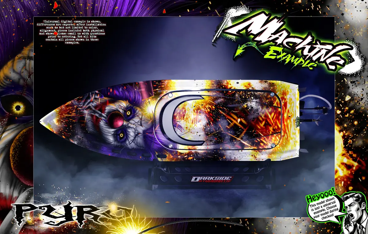 'Pyro' Themed Graphics Skin Kit Fits Streamline Rc® | Thrasher Bash Boat | V1 | V2 | V3 | G2 1