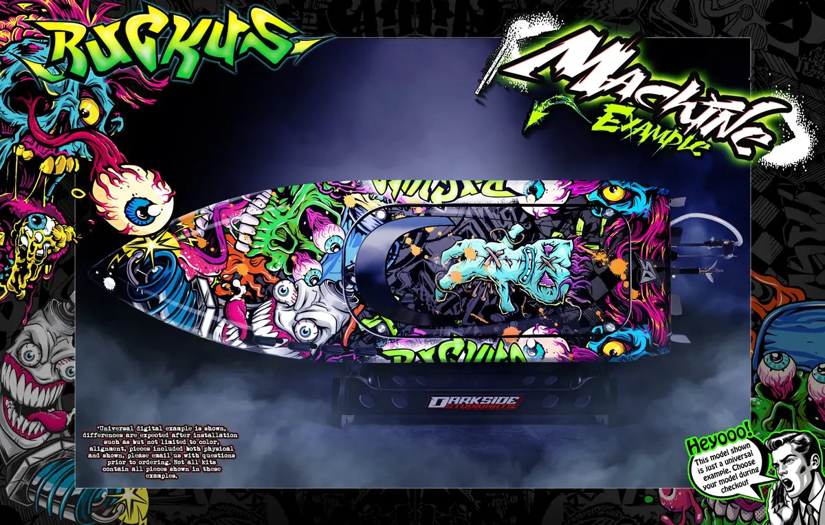 'Ruckus' Themed Graphics Skin Kit Fits Streamline Rc® | Thrasher Bash Boat | V1 | V2 | V3 | G2 1