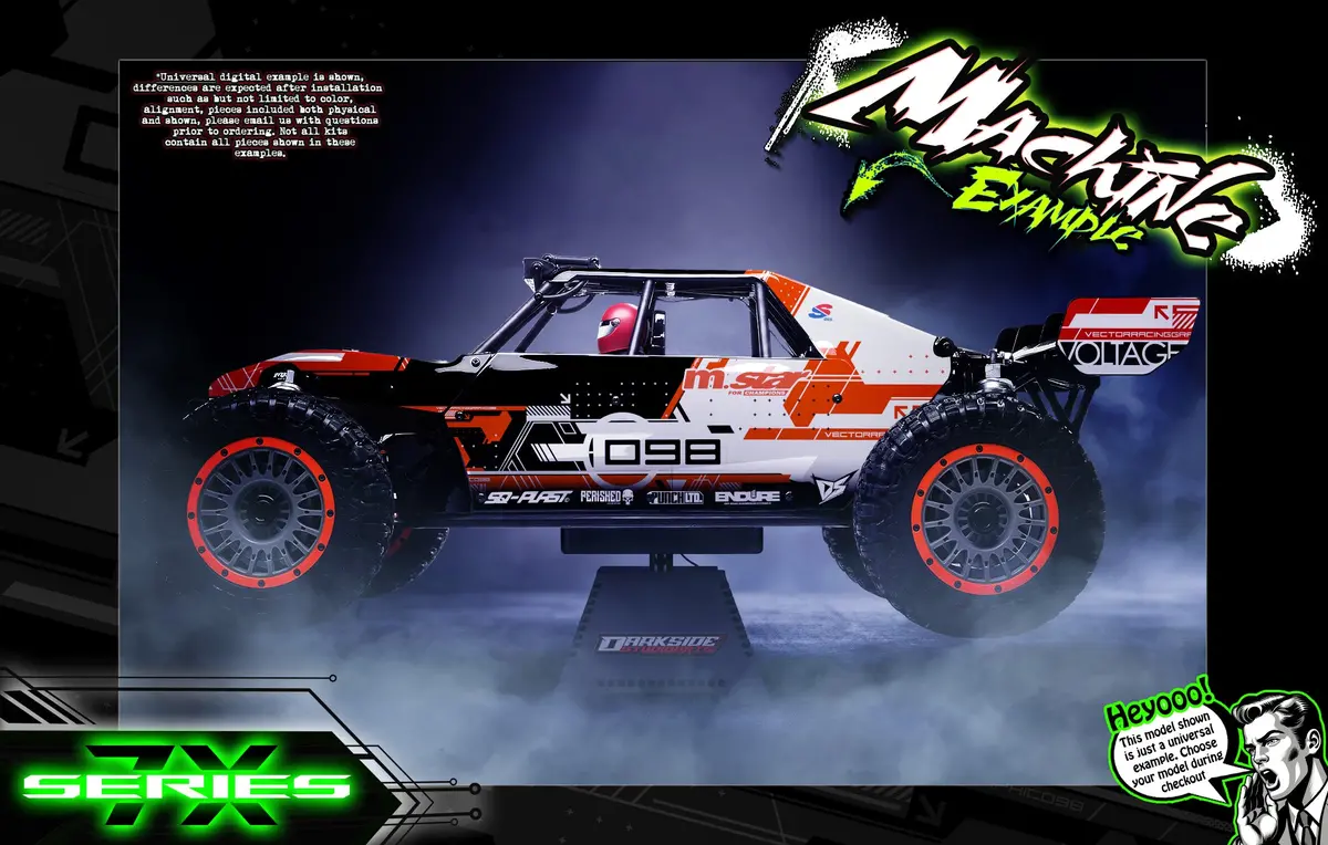 'Series 7X' Themed Graphics Skin Kit Fits Losi® | Desert Buggy Xl | Desert Buggy Xl 2.0 | Desert Buggy Xl-E | Desert Buggy Xl-E 2.0 1