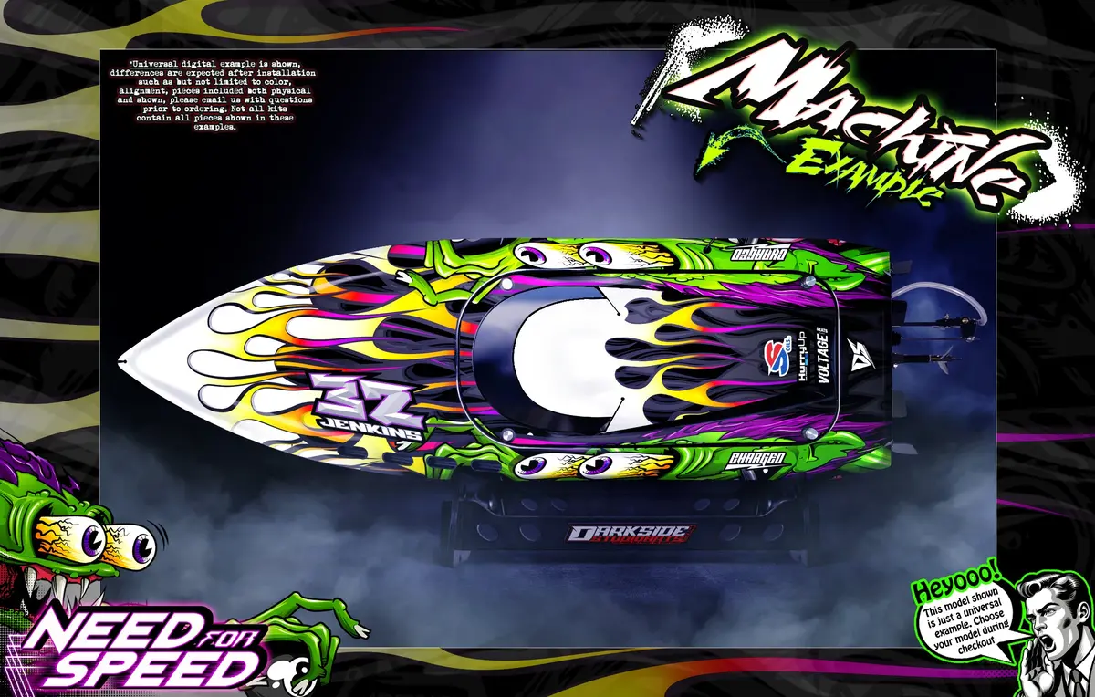 'Need For Speed' Themed Graphics Skin Kit Fits Oxidean Marine® | Animal Cat I & Ii | Dominator | Mini-Dom 1