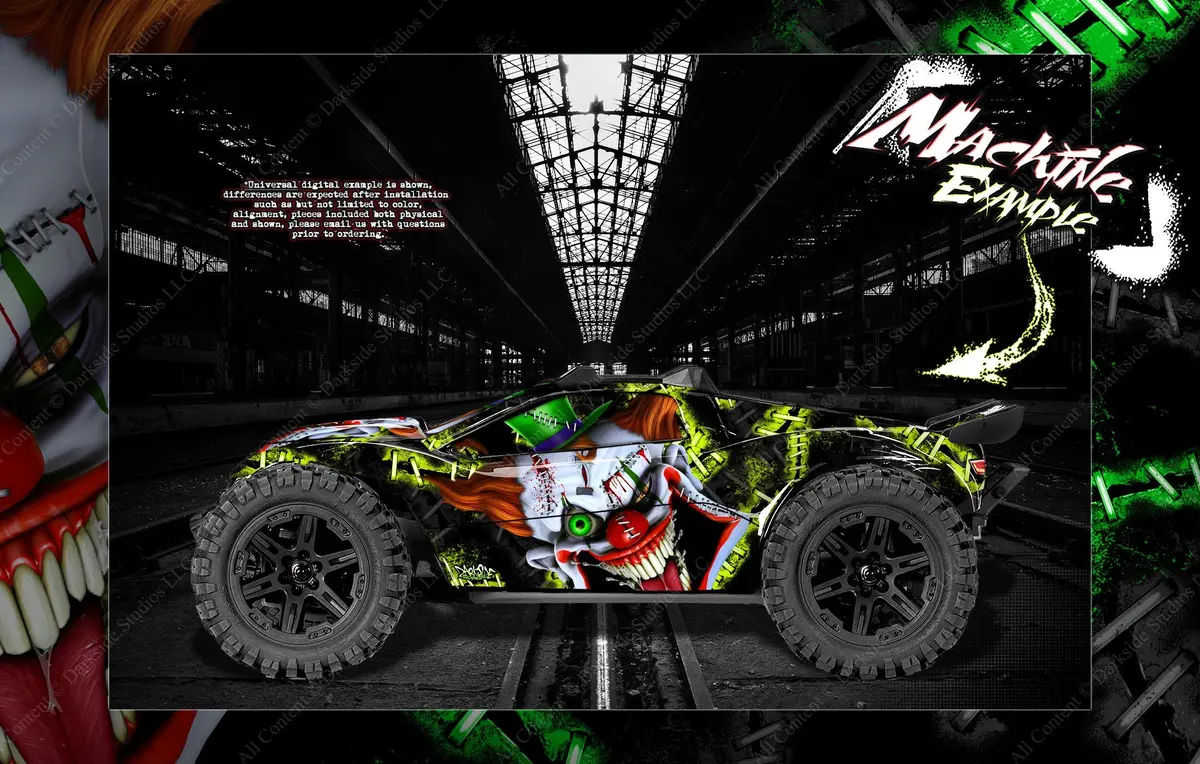 'Stiff Upper Lip' Skin Fits Traxxas E-Revo / E-Revo 2.0 / Rustler / Rustler 4X4 Graphics Wrap 1