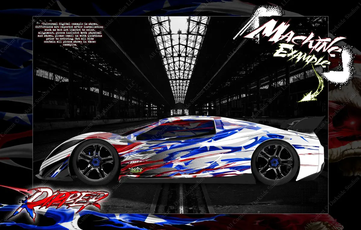 'Ripper' Graphics Wrap Skin Fits Traxxas Xo-1 Supercar Lexan Body Tra6411 1