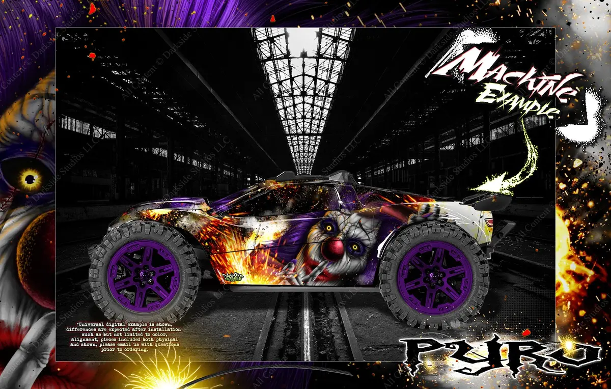 'Pyro' Skin Fits Traxxas E-Revo / E-Revo 2.0 / Rustler / Rustler 4X4 Graphics Wrap 1