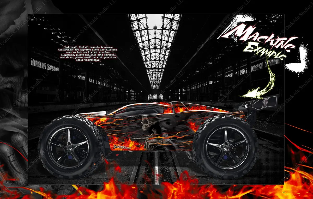 'Hell Ride' Graphics Wrap Fits Traxxas E-Revo / E-Revo 2.0 / Rustler / Rustler 4X4 1