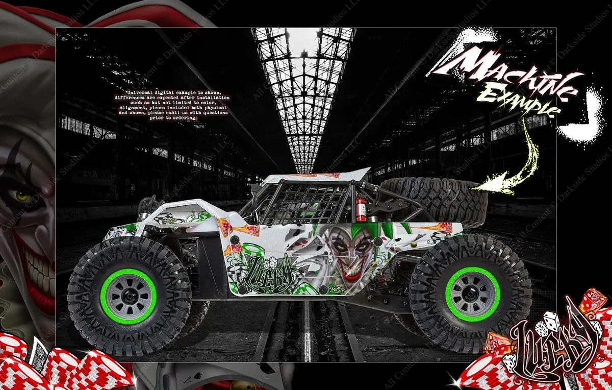 'Lucky' Themed Graphics Skin Hop Up Parts Wrap Fits Losi Super Baja Rey 1.0 / Super Rock Rey 1.0 Fits Los250035 / Los350002 1