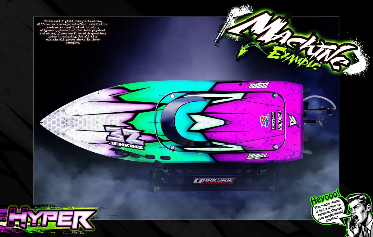 'Hyper' Themed Graphics Skin Kit Fits Tfl® | Cheetah Xl | Fighter Cat 41 / Xl | Pagani Zonda | Pursuit | Zonda | Zonda Sd4 1