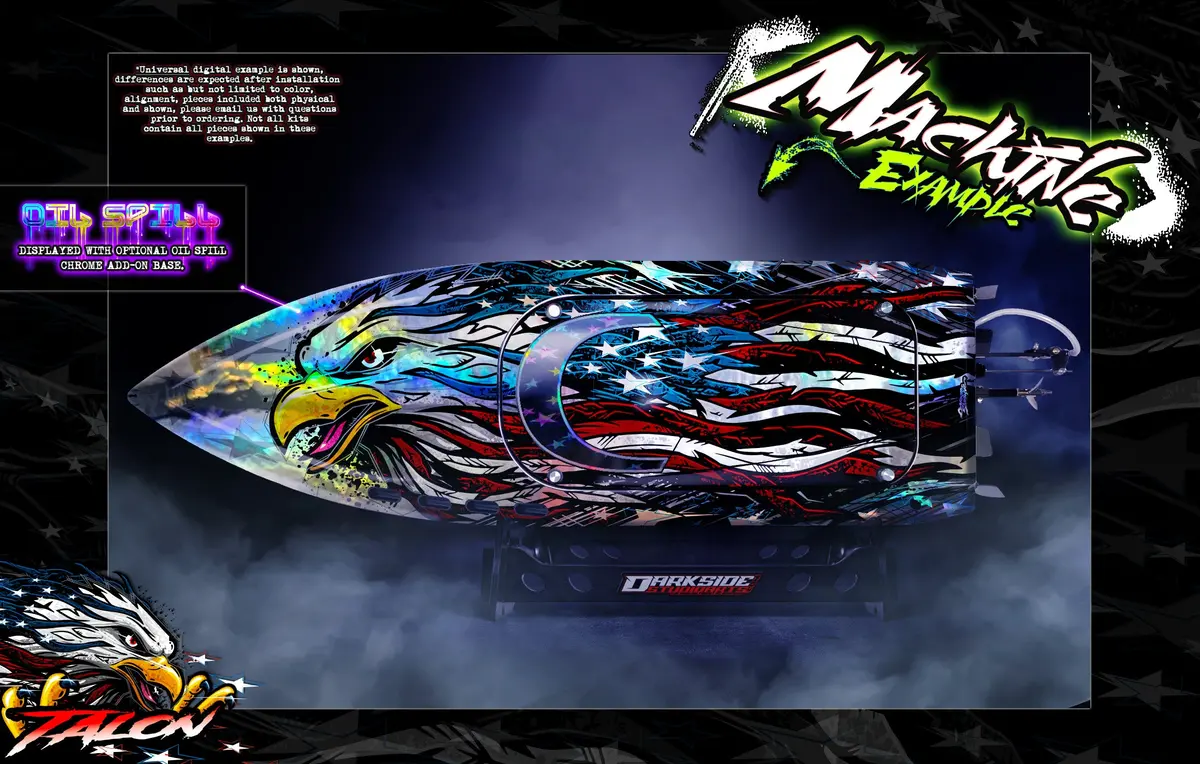 'Talon' Themed Graphics Skin Kit Fits Streamline Rc® | Thrasher Bash Boat | V1 | V2 | V3 | G2 1