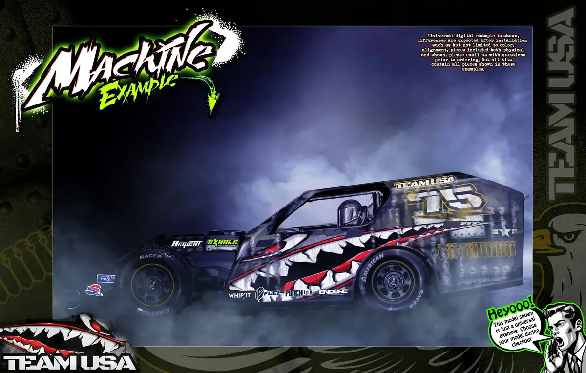 'Team Usa' Themed Aftermarket Graphics Wrap Fits Traxxas® Slash | Modified | Late Model | Mudboss 1