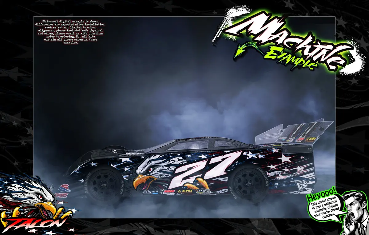 'Talon' Customizable Wrap Skin Graphics Fits Mr. Kustoms Ice Man, Thriller, Hurrikane, Realdeal 1