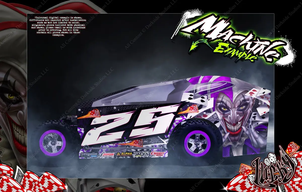 'Lucky' Customizable Wrap Decal Skin Kit Fits Phoenix Performance Rc Mudboss Lexan Body 1