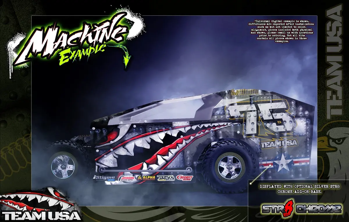 'Team Usa' Themed Graphics Wrap Kit Fits Gt Bodies® | Bandit | Hackfab Edm | Late Model | Mudboss | Sprint 1