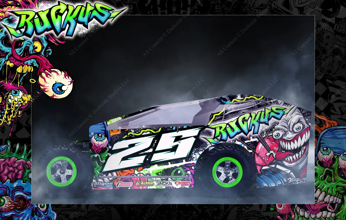 'Ruckus' Customizable Decal Skin Kit Fits Excelerate Mudboss Body #Xce-0500 Graphics Wrap 1