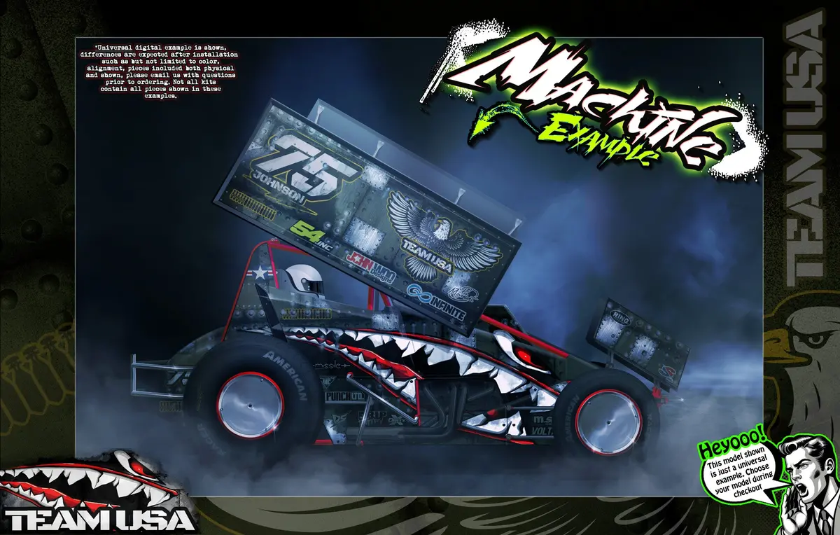 'Team Usa' Themed Graphics Skin Kit Fits Mcallister® | Mercer | Placerville | Port Royal | Velocity 1
