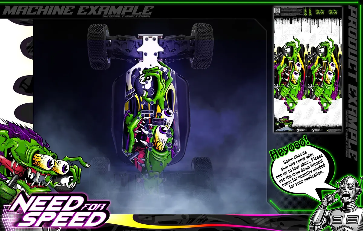 'Need For Speed' Themed Chassis Skin Fits Losi® 5Ive Series | 5Ive-T | 5Ive-T 2.0 | 5Ive-T 2.0 V2 | 5Ive-B | 5Ive Mini Wrc 1