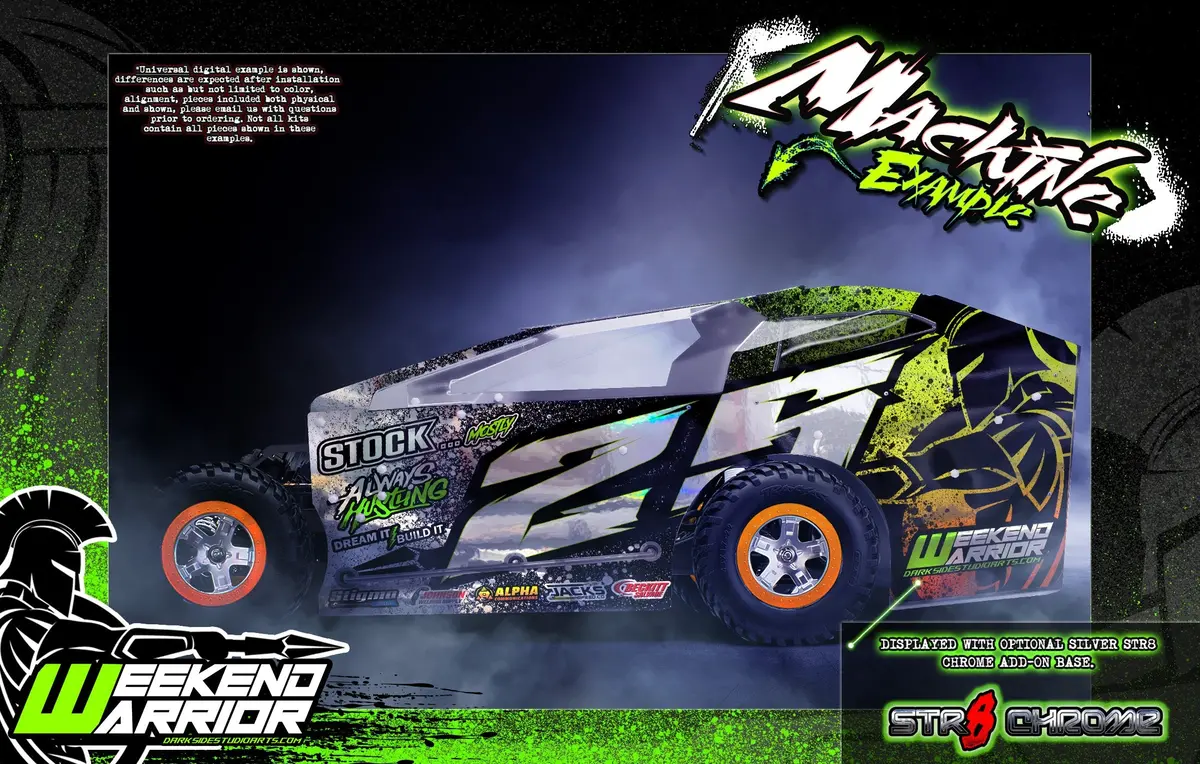 'Weekend Warrior' Themed Graphics Wrap Kit Fits Gt Bodies® | Bandit | Hackfab Edm | Late Model | Mudboss | Sprint 1