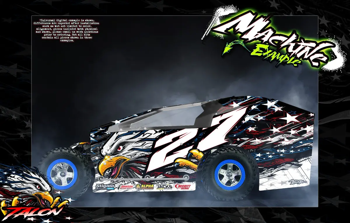 'Talon' Themed Graphics Wrap Kit Fits Gt Bodies® | Bandit | Hackfab Edm | Late Model | Mudboss | Sprint 1