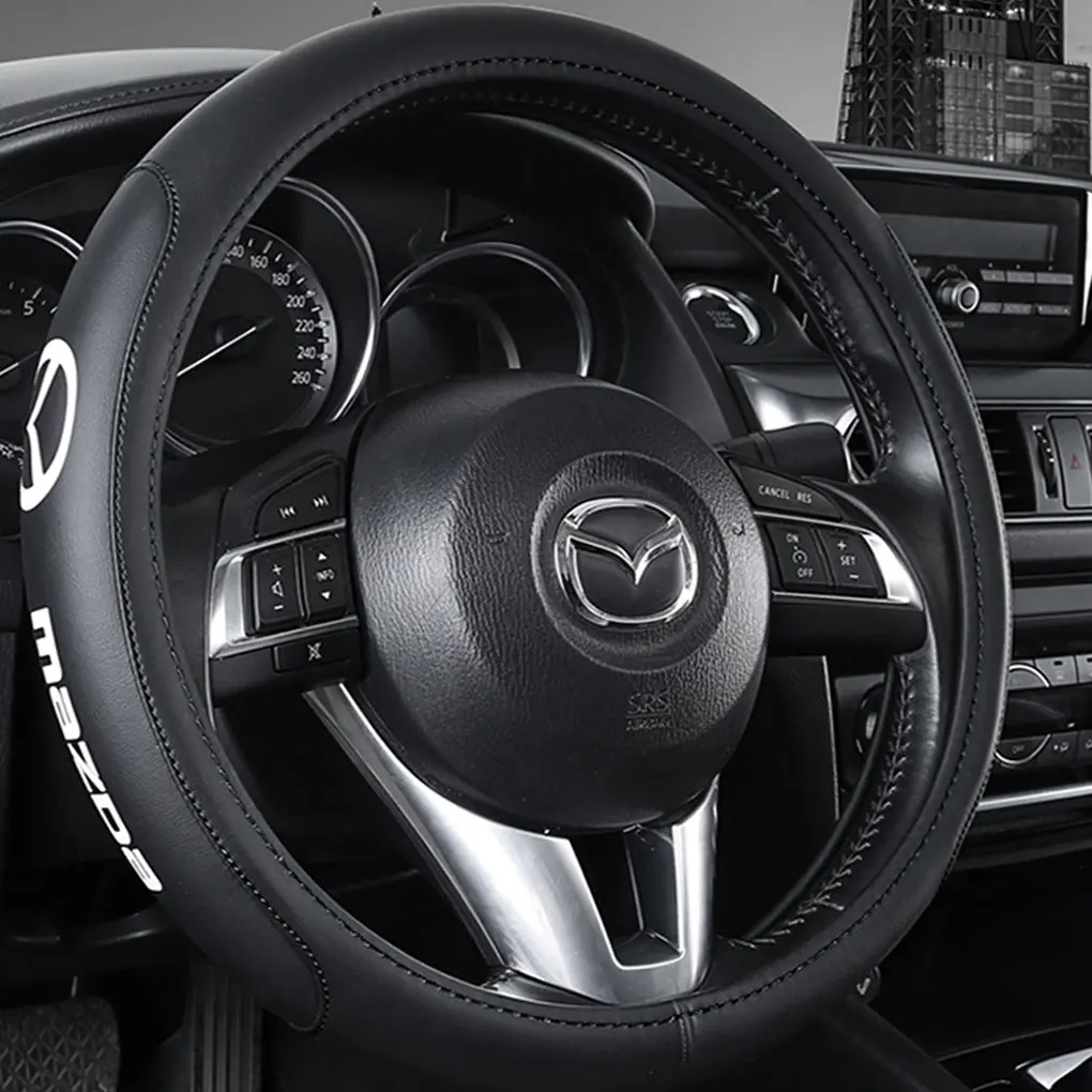 Mazda Pvc Leather Steering Wheel Cover Fits Most Japanese Cars (High Quality) 1