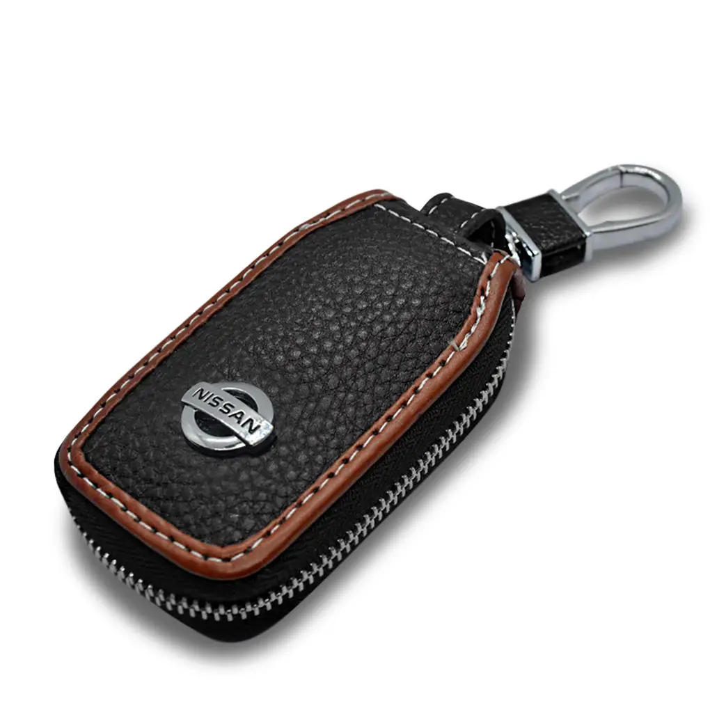 Nissan Leather Metal Universal Car Key Remote Holder Car Key Case 2