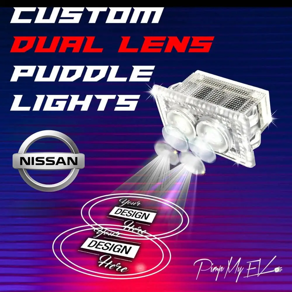 Custom Dual Lens Led Courtesy Door Projector Puddle Lights For Nissan 1