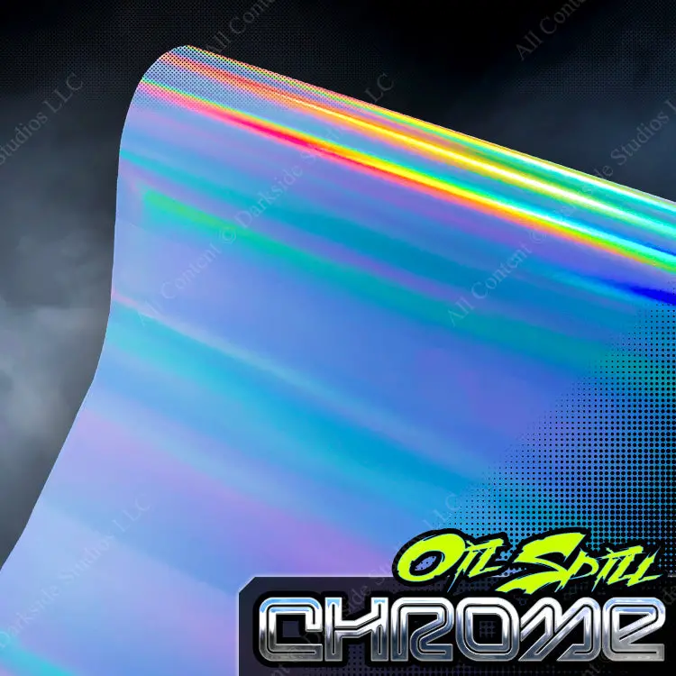 Add-On -Rider Number Cut-Out Overlay- ( Oil Spill Chrome ) 1