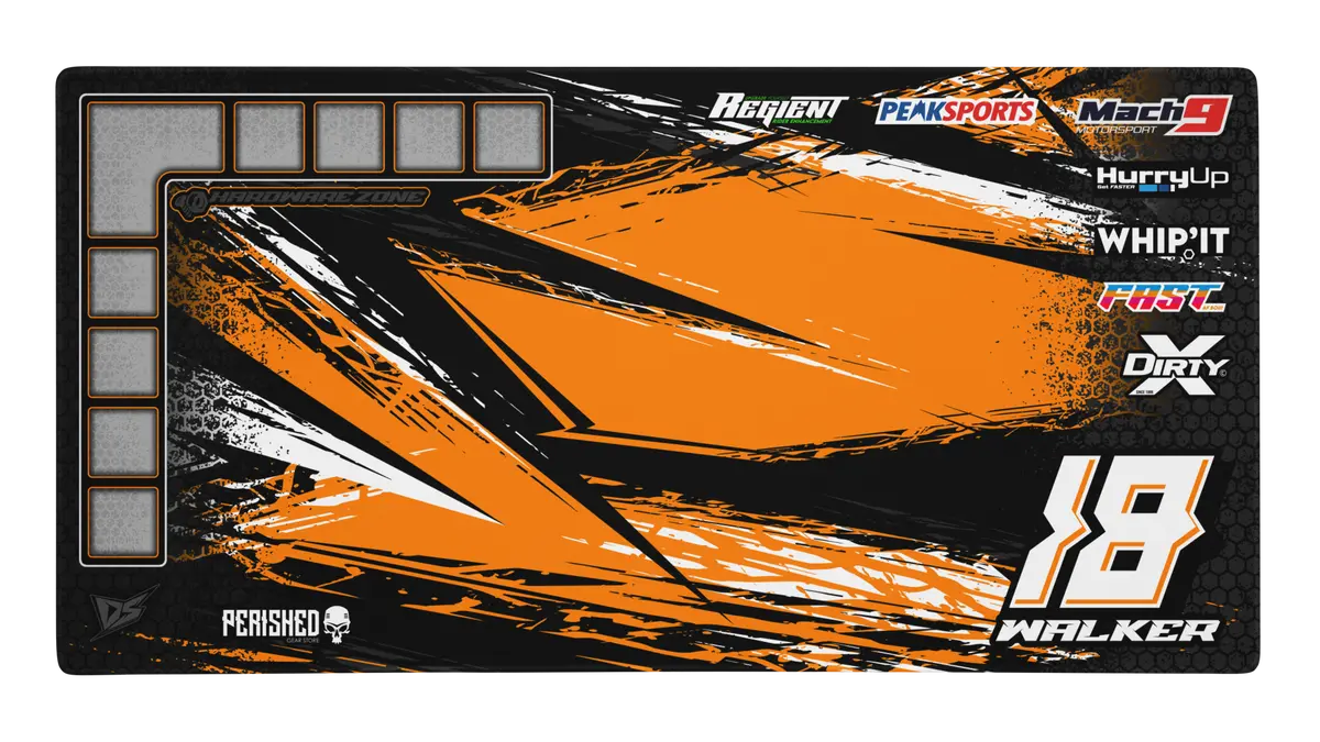 'Series Ii' Premium Rc Pit / Work Mat – Customizable, Rollable, Rubber Non-Slip Base, Polyester Top, Stitched Edges 1