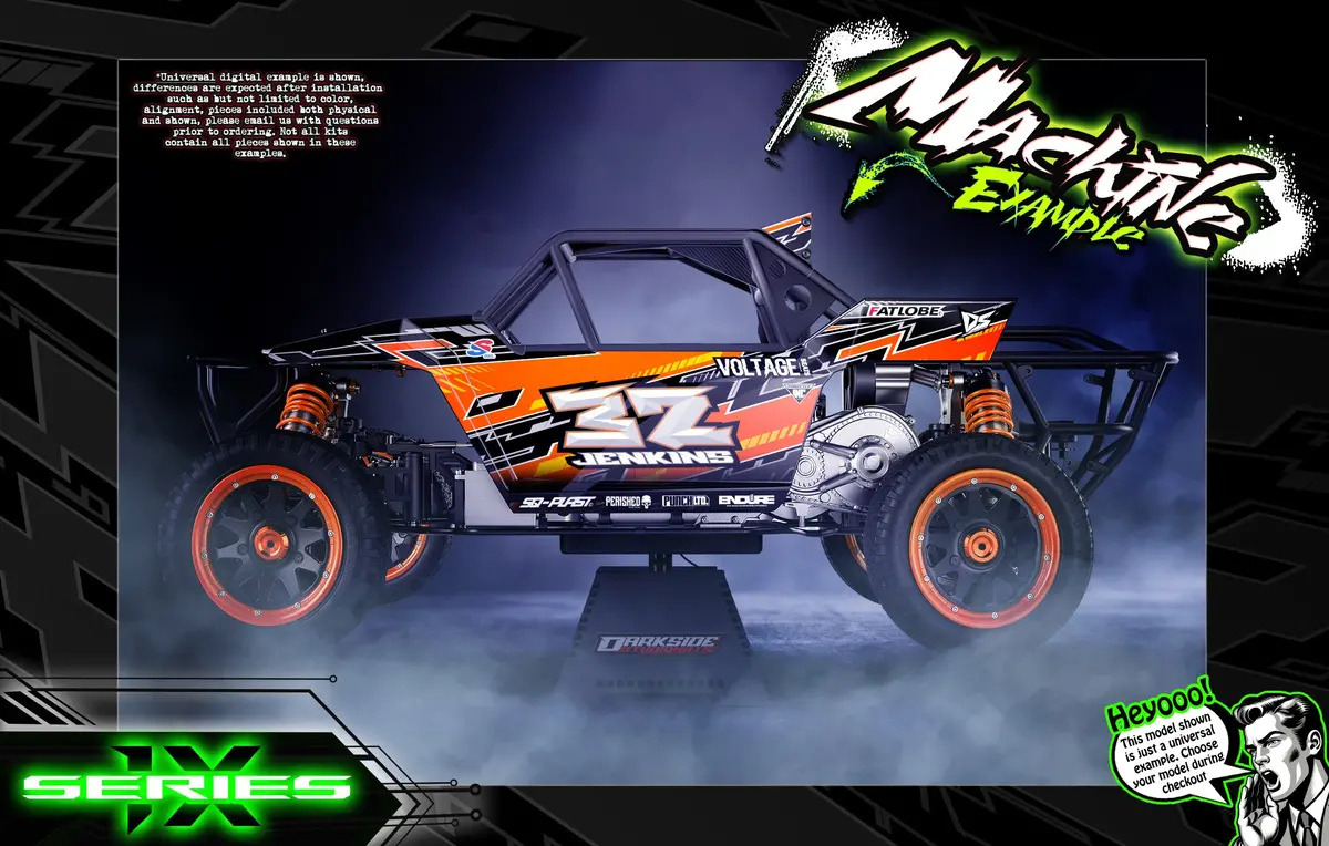 'Series 1X' Themed Wrap Fits Kraken Rc® | Sx5 Sidewinder | Tsk | Tsk-B | Vekta.5 | Vesla.5 1