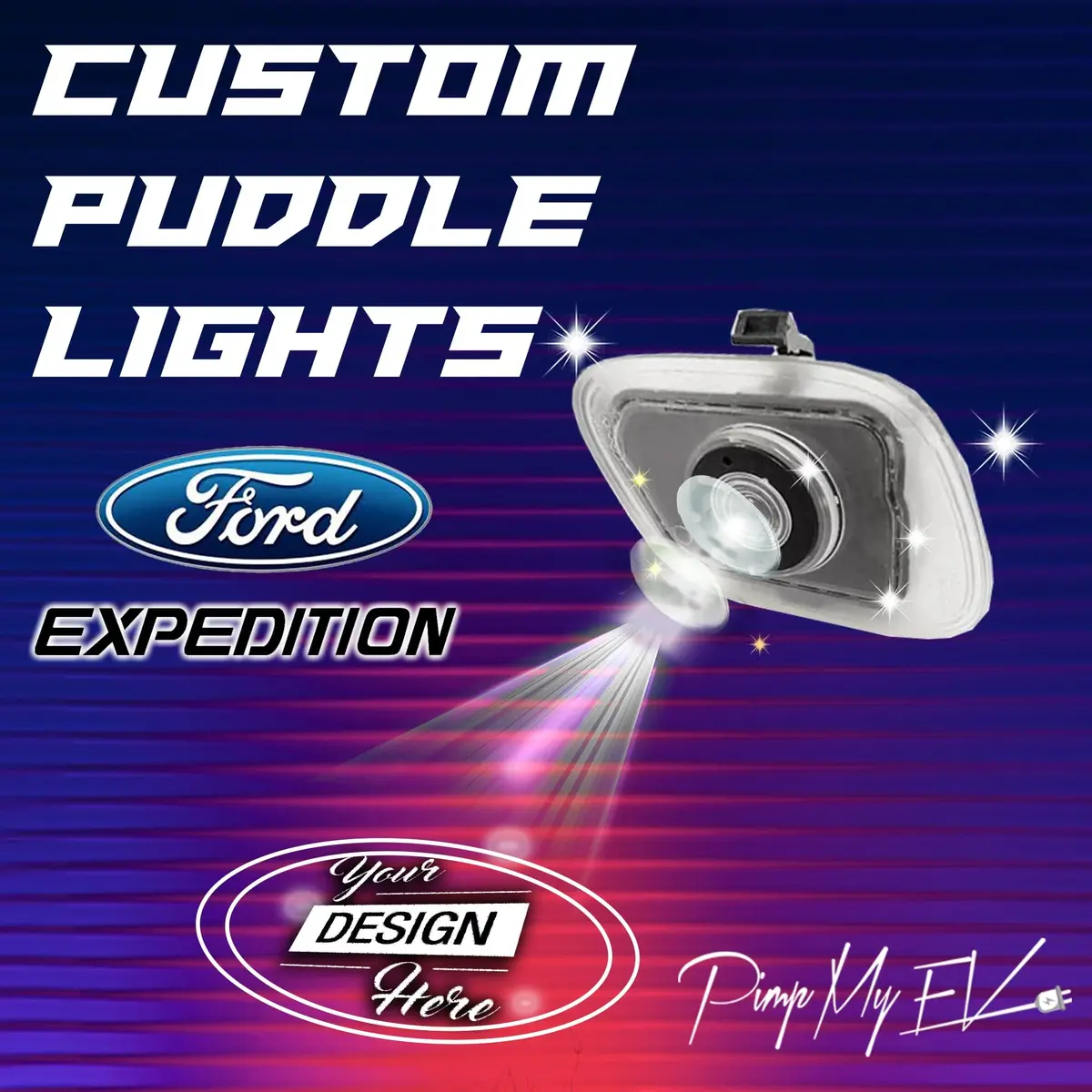 Custom Led Side Wing Mirror Projector Puddle Approach Lights For Ford Expedition 5Th Gen - 2025-2026 1
