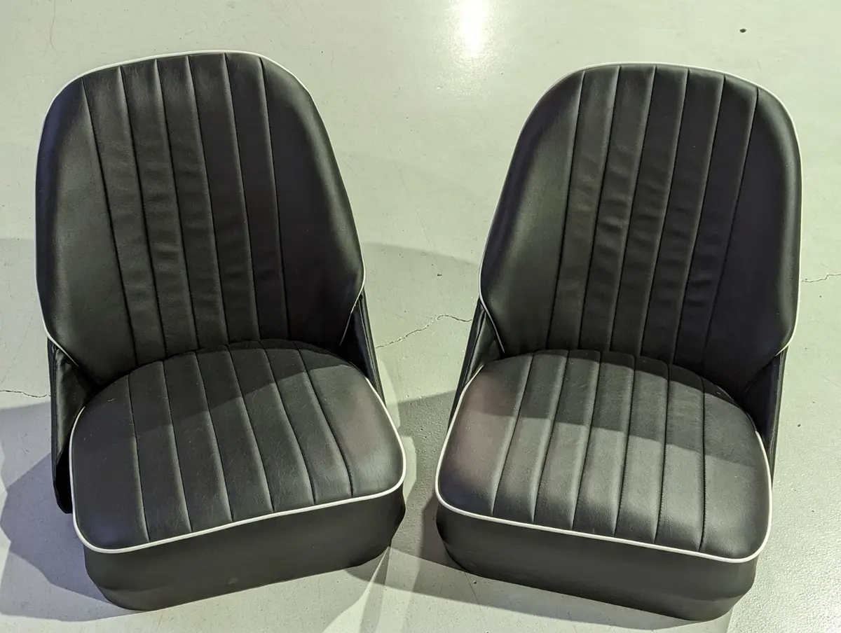 Pair Of Complete Upholstered Bugeye Seats With All New Parts 1