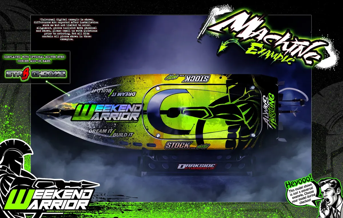 'Weekend Warrior' Themed Graphics Skin Kit Fits Oxidean Marine® | Animal Cat I & Ii | Dominator | Mini-Dom 1