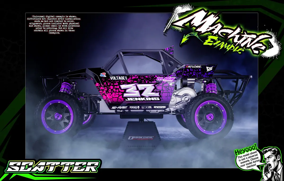 'Scatter' Themed Wrap Fits Kraken Rc® | Sx5 Sidewinder | Tsk | Tsk-B | Vekta.5 | Vesla.5 1